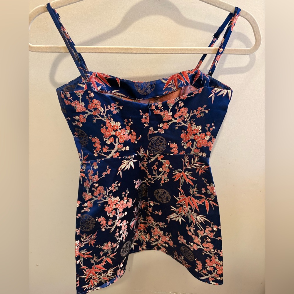 NWOT Realisation Par The Emilie Silk Mini Dress in Shanghai Nights Women’s XS - Picture 13 of 16